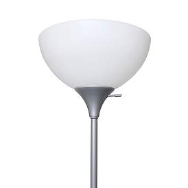 Image5 of Simple Designs 71" High Silver Metal 2-Light Torchiere Floor Lamp more views