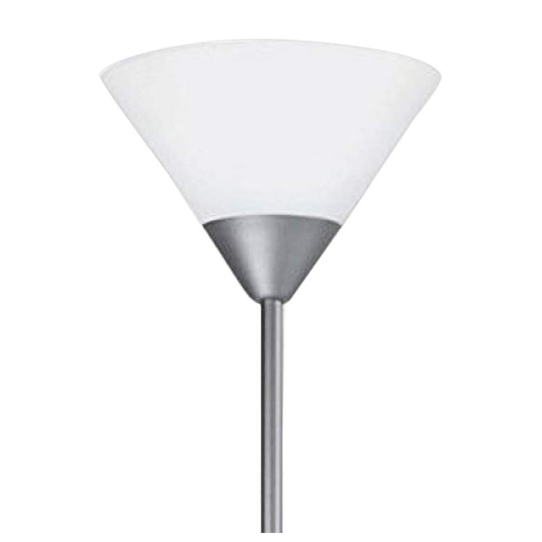 Image 3 Simple Designs 71" High Silver Metal Torchiere Floor Lamp more views