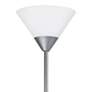 3_Simple Designs 71" High Silver Metal Torchiere Floor Lamp more views