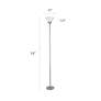 5_Simple Designs 71" High Silver Metal Torchiere Floor Lamp more views