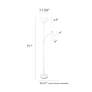 Simple Designs 71" White Modern Torchiere Floor Lamp with Side Light