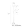 5_Simple Designs 71" White Modern Torchiere Floor Lamp with Side Light more views