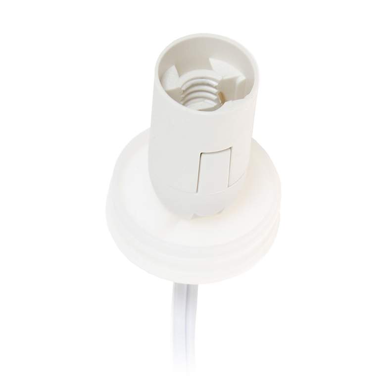 Image 7 Simple Designs 8 1/4" High White Porcelain Elephant Accent Table Lamp more views