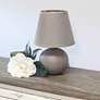 1_Simple Designs 8 3/4" High Gray Mini Accent Table Lamps Set of 2
