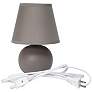 6_Simple Designs 8 3/4" High Gray Mini Accent Table Lamps Set of 2 more views
