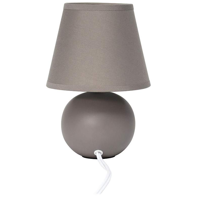 Image 4 Simple Designs 8 3/4 inchH Gray Mini Accent Table Lamps Set of 2 more views
