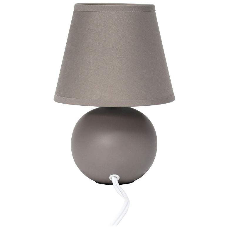 Image 4 Simple Designs 8 3/4"H Gray Mini Accent Table Lamps Set of 2 more views