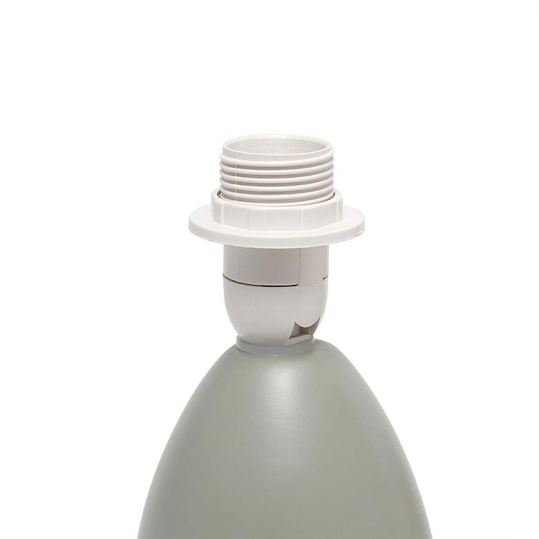 Image 4 Simple Designs 9 1/2" High Gray Mini Accent Table Lamps Set of 2 more views