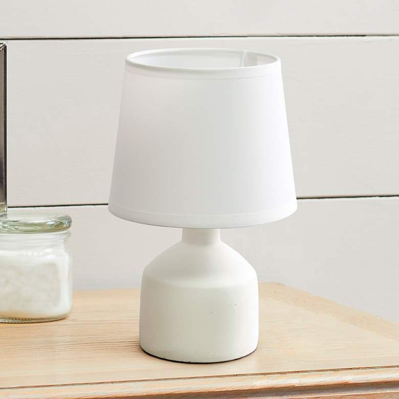 Image 1 Simple Designs 9 1/2" High Off-White Accent Table Lamp
