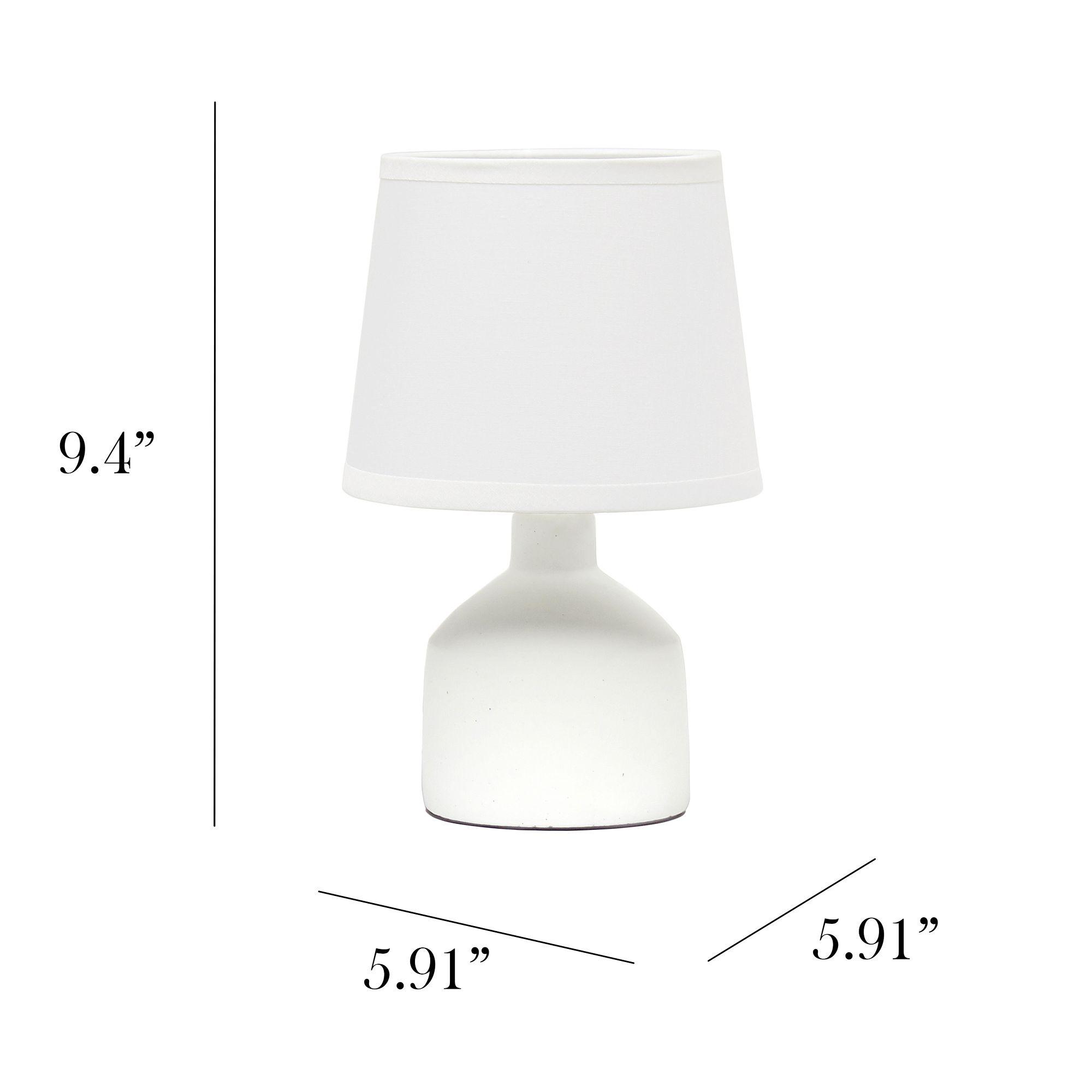 Simple Designs 9 1/2" High Off-White Accent Table Lamp