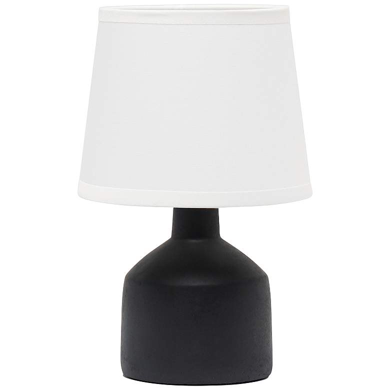 Image 2 Simple Designs 9 1/2 inchH Black Bocksbeutal Accent Table Lamp