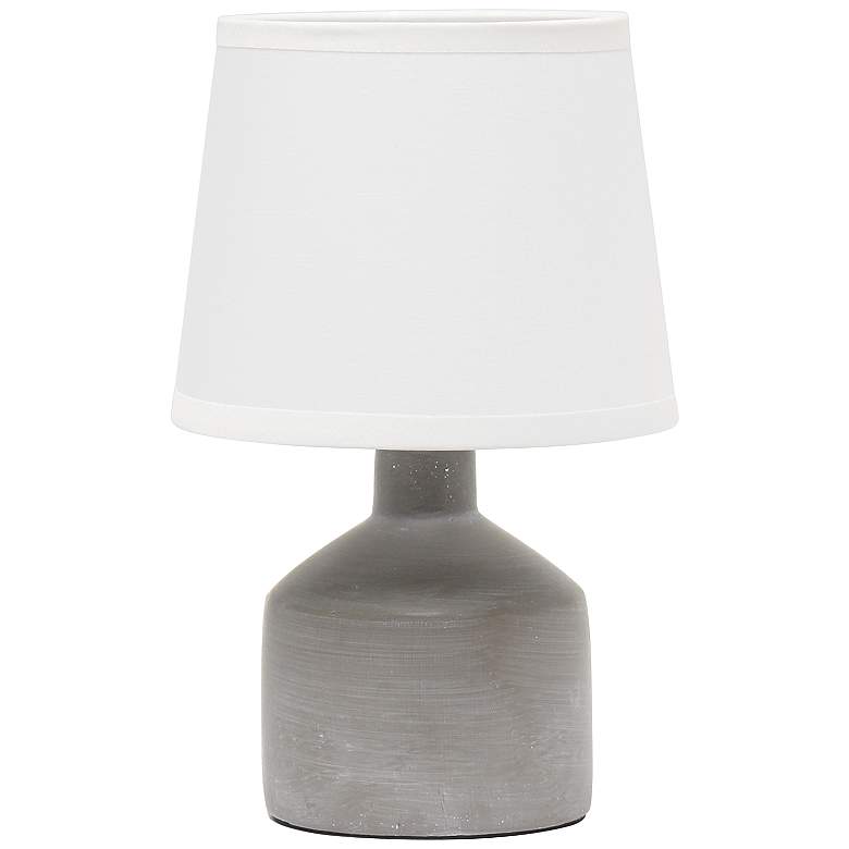 Image 2 Simple Designs 9 1/2"H Gray Bocksbeutal Accent Table Lamp