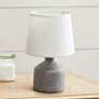 Simple Designs 9 1/2"H Gray Bocksbeutal Accent Table Lamp