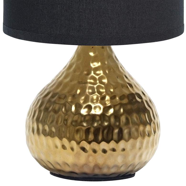 Image 4 Simple Designs 9 1/4" High Gold Drip Accent Table Lamp more views