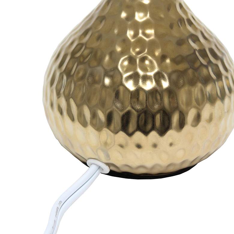 Image 5 Simple Designs 9 1/4" High Gold Drip Accent Table Lamp more views