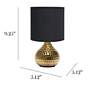 Simple Designs 9 1/4" High Gold Drip Accent Table Lamp
