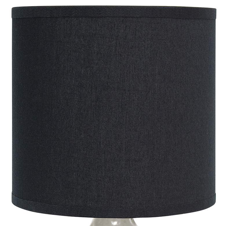Image 3 Simple Designs 9 1/4"H Silver Black Shade Accent Table Lamp more views