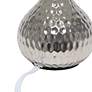 Simple Designs 9 1/4"H Silver Black Shade Accent Table Lamp