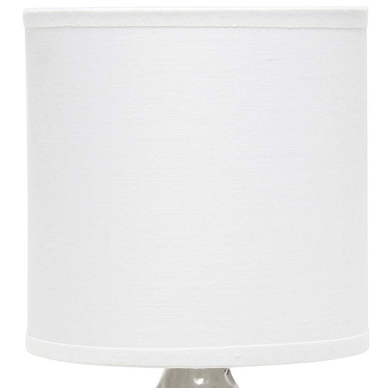 Image 3 Simple Designs 9 1/4"H Silver White Shade Accent Table Lamp more views