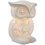Simple Designs 9 3/4" High White Porcelain Wise Owl Accent Table Lamp