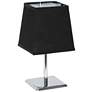 Simple Designs 9 3/4"H Black Shade Chrome Accent Table Lamp