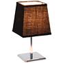 Simple Designs 9 3/4"H Black Shade Chrome Accent Table Lamp