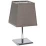 Simple Designs 9 3/4"H Gray Shade Chrome Accent Table Lamp