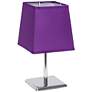 Simple Designs 9 3/4"H Purple Shade Chrome Accent Table Lamp