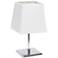 Simple Designs 9 3/4"H White Shade Chrome Accent Table Lamp