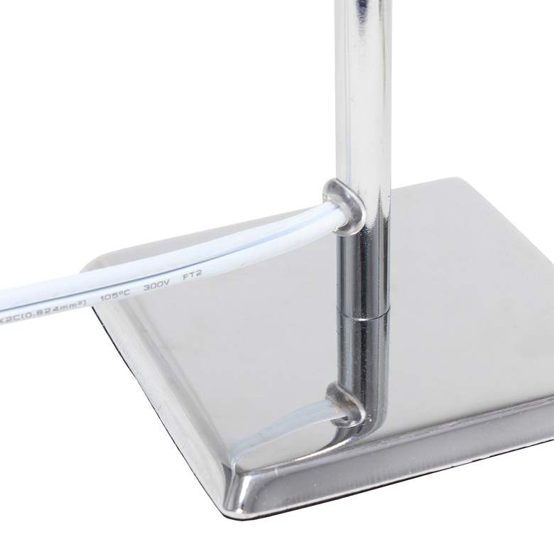 Image 3 Simple Designs 9 3/4"H White Shade Chrome Accent Table Lamp more views