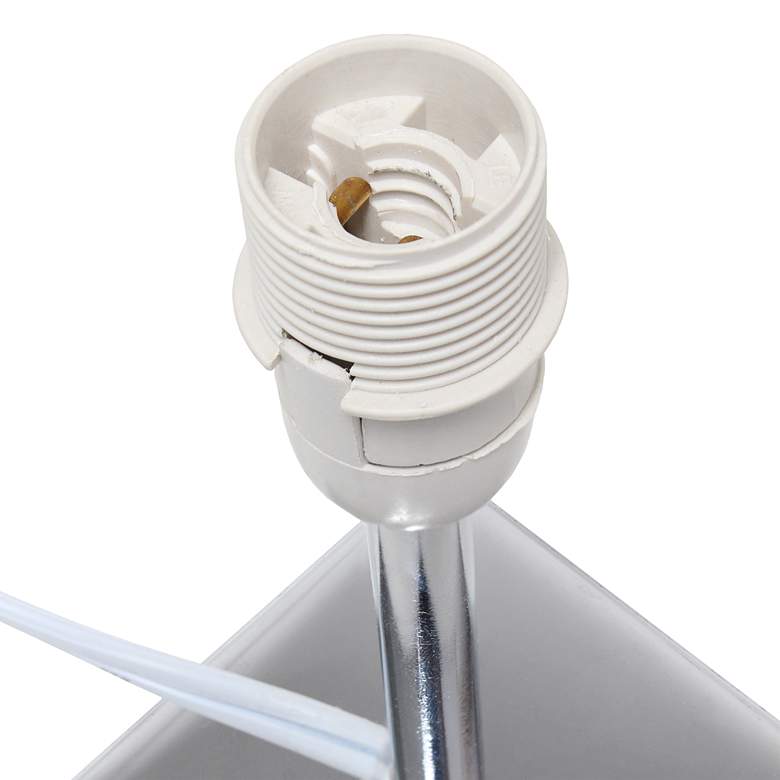 Image 4 Simple Designs 9 3/4"H White Shade Chrome Accent Table Lamp more views