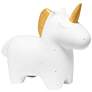 Simple Designs 9" High White Porcelain Unicorn Accent Table Lamp