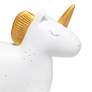 Simple Designs 9" High White Porcelain Unicorn Accent Table Lamp