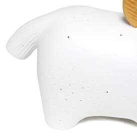 Image5 of Simple Designs 9" High White Porcelain Unicorn Accent Table Lamp more views