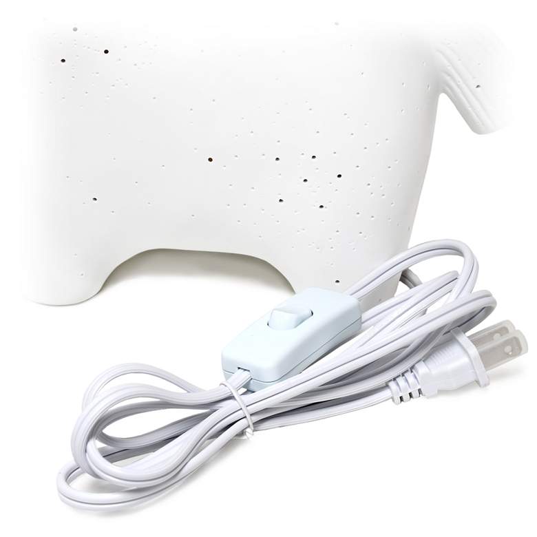 Image 6 Simple Designs 9" High White Porcelain Unicorn Accent Table Lamp more views