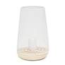 Simple Designs 9"H Tapered White Mesh Accent Table Lamp