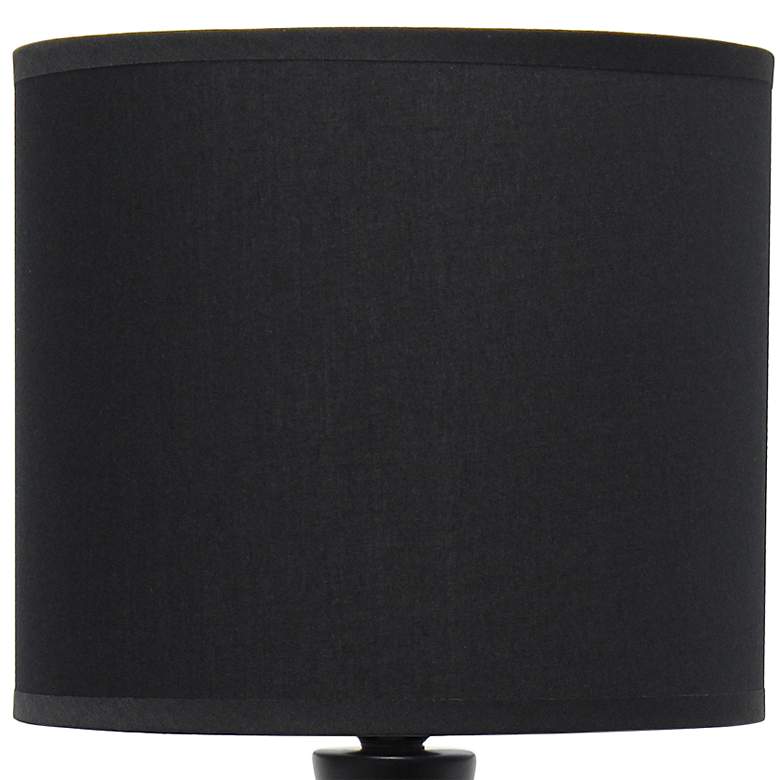 Image 3 Simple Designs Alsace 20 1/4 inch Black Ceramic Bottle Table Lamp more views