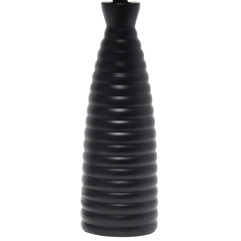 Image 4 Simple Designs Alsace 20 1/4" Black Ceramic Bottle Table Lamp more views