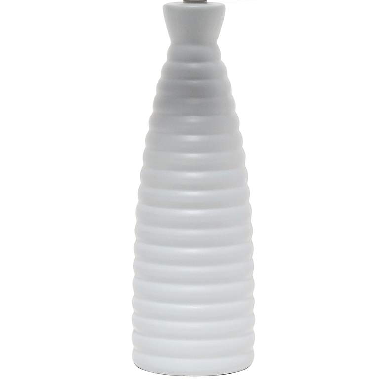Image 4 Simple Designs Alsace Gray Bottle Ceramic Table Lamp with Gray Shade more views