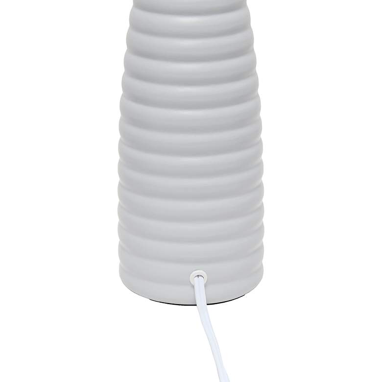 Image 6 Simple Designs Alsace Gray Bottle Ceramic Table Lamp with Gray Shade more views