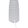 Simple Designs Alsace Gray Bottle Ceramic Table Lamp with Gray Shade
