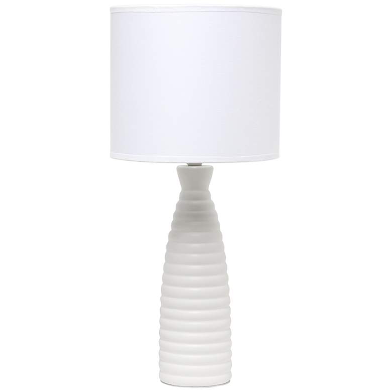 Image 2 Simple Designs Alsace Off-White Bottle Ceramic Table Lamp