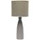 Simple Designs Alsace Taupe Bottle Ceramic Table Lamp with Taupe Shade