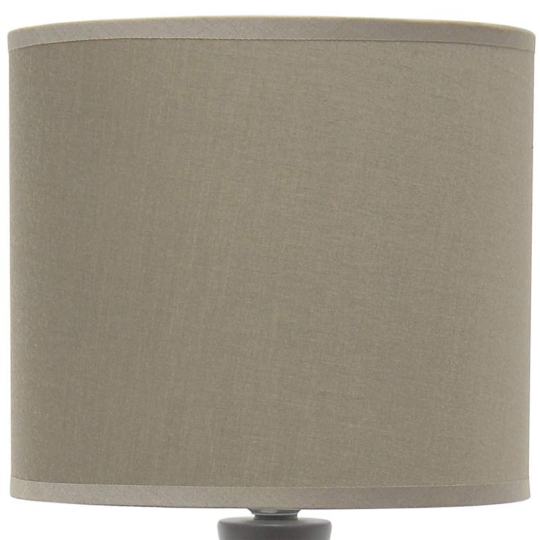 Image 3 Simple Designs Alsace Taupe Bottle Ceramic Table Lamp with Taupe Shade more views