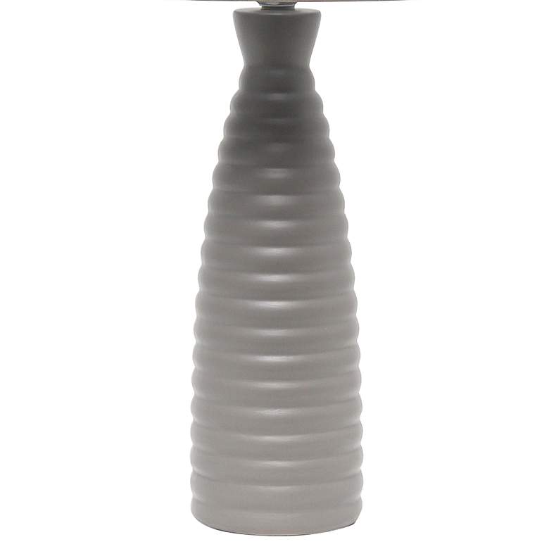 Image 4 Simple Designs Alsace Taupe Bottle Ceramic Table Lamp with Taupe Shade more views