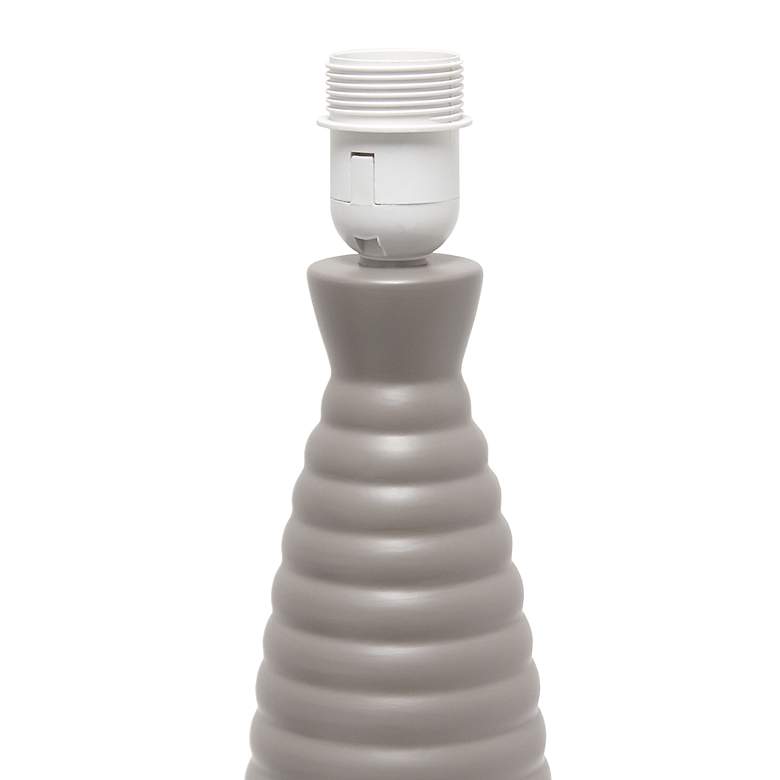 Image 5 Simple Designs Alsace Taupe Bottle Ceramic Table Lamp with Taupe Shade more views