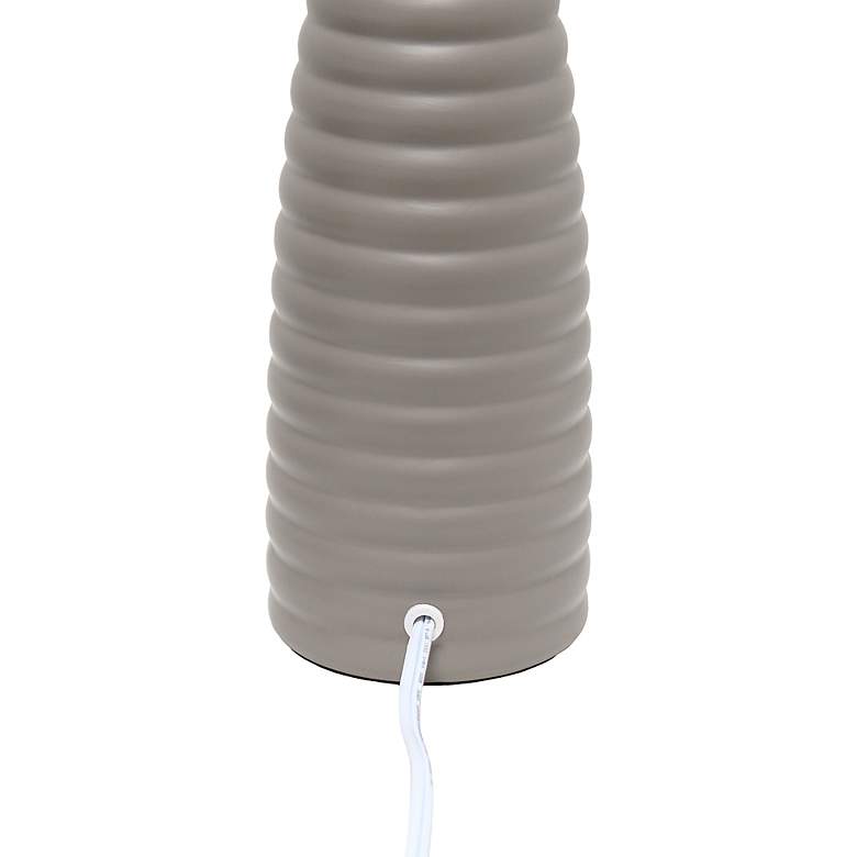 Image 6 Simple Designs Alsace Taupe Bottle Ceramic Table Lamp with Taupe Shade more views