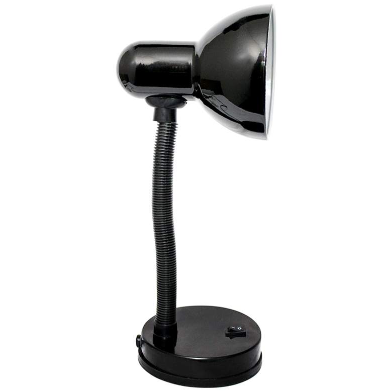 Image 5 Simple Designs Basic Black Flexible Hose Neck Desk Lamp more views