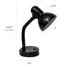 Simple Designs Basic Black Flexible Hose Neck Desk Lamp in scene