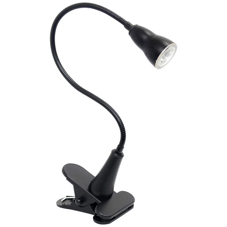 Image 2 Simple Designs Black Gooseneck LED Clip Light Desk Lamp